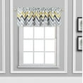 thumbnail image 2 of Aiking Home Collection Silver Chevron Rod Pocket Light Filtering Curtains, 56” x 16” (2 Panels), 2 of 4
