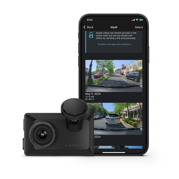 Garmin Dash Cam™ X310, Compact 4k Ultra HD Touchscreen Dash Cam with a 140-degree Field of View, Built In Clarity™ Polarizer, Voice Controlled, GPS, 2.4” Display, Automatic Recording