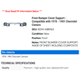 thumbnail image 2 of Front Bumper Cover Support - Compatible with 1978 - 1981 Chevy Camaro 1979 1980, 2 of 2
