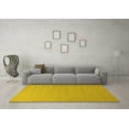 thumbnail image 3 of Ahgly Company Machine Washable Indoor Rectangle Solid Yellow Modern Area Rugs, 6' x 9', 3 of 4