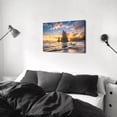thumbnail image 4 of Coast Sea Stack Canvas Wall Art, Pacific Ocean Sunset Print, Coastal Beach Landscape Artwork for Living Room Bedroom Bathroom Decor, Ready to Hang, 4 of 6