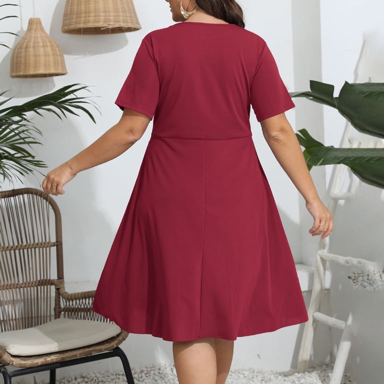 womens casual dresses for summer Women's Summer Sleeveless Casual Dresses Swing Cover Up Elastic Sundress with Pockets main image 1