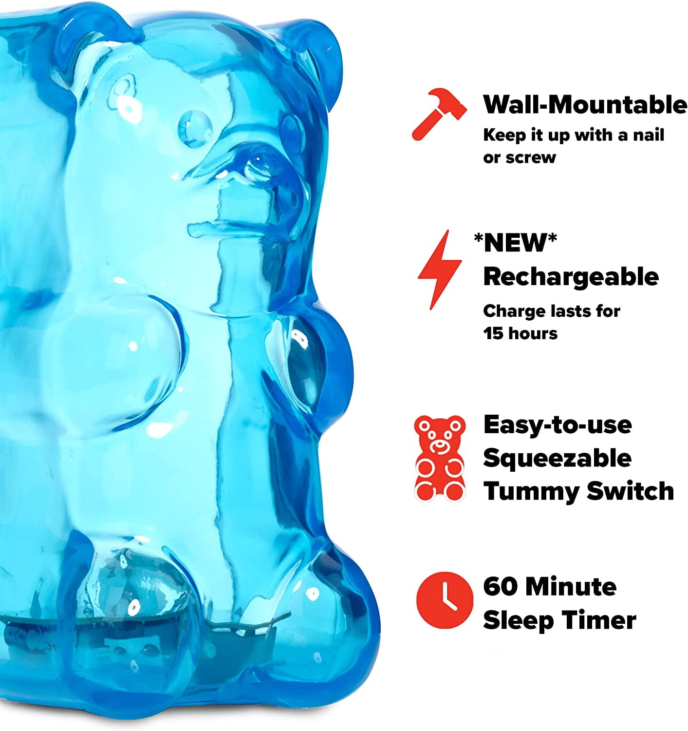 Extra Large Blue Gummy Bear Lamp 1990s -  in 2023