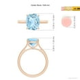thumbnail image 4 of ANGARA Natural Cushion 2.45 ct Aquamarine Engagement Ring with Hidden Accents in 14K Rose Gold for Women (Size-10x8mm) | March Birthstone, Anniversary Jewelry Gift for Women | Natural Aquamarine Ring, 4 of 9