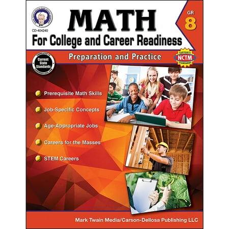 UPC: 0044222248000 | CD-404240 – Math for College and Career Readiness Grade 8 by Carson Dellosa