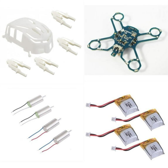 HobbyFlip Receiver Board/Frame Flips LEDs w/ 6mm Motors Body/Cup Holders Compatible with Estes Proto-X