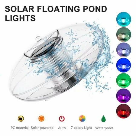 1 Pcs Solar Floating Lights Pond, Outdoor Solar Color Changing Led Floating Lights Ball