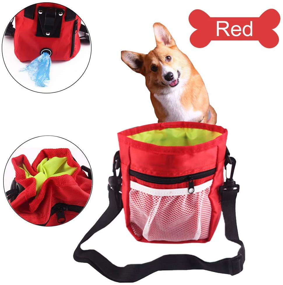 Frienda 3 Pieces Dog Treat Bag Dog Training Pouch Dog Training Dispenser Pet Poop Pouch Adjustable Dog Training Waist Bag with Clip Puppy Walking Bag for Outings