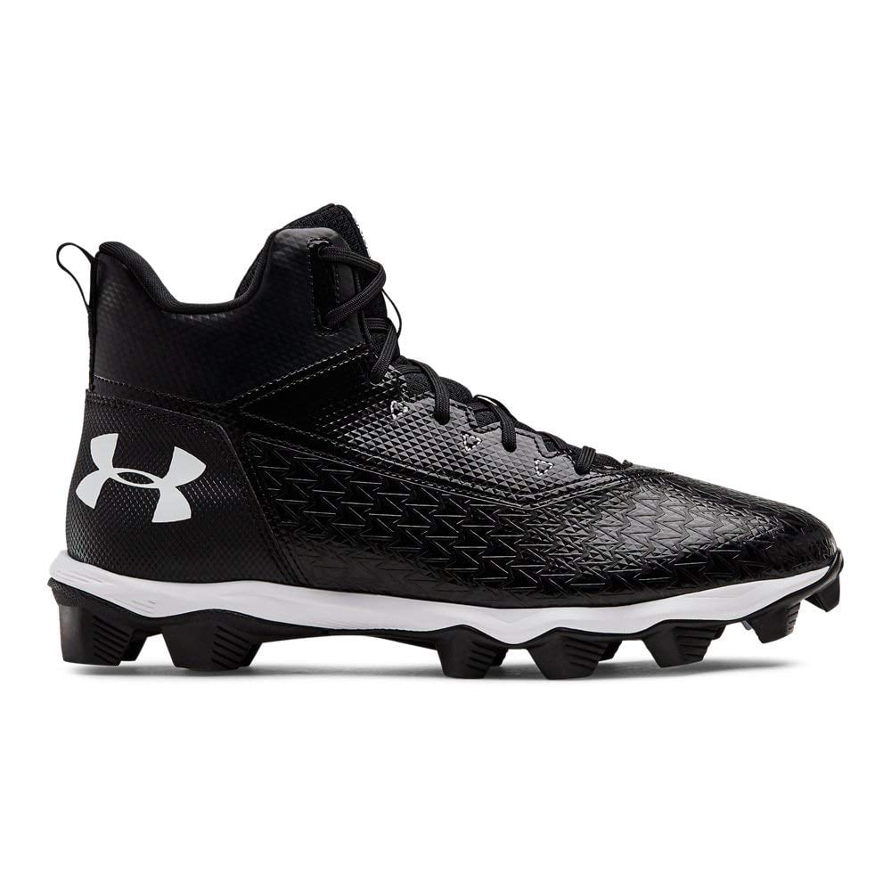 Under Armour Hammer Mid RM Mens Football Cleats Shoes Blk/Wht, 