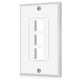 thumbnail image 1 of Panel de pared de pared Keystone 3 Puerto Panel de pared blanco para gato Keystone e inserciones modulares （5 paquete, 1 of 2