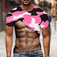 thumbnail image 1 of Styesk T-Shirts pour Homme Mode Masculine Impression Florale Mode Entraînement Physique Col Rond Manches Courtes T-Shirt, 1 of 5