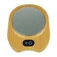 thumbnail image 5 of Coffee Mug Warmer , Abs Smart Beverage Cup Warmer , Battery Operated Candle Warmer Plate , 55-65°C Tea Cup Warmer , Wood Style Warmer Plate , Touch Control Coffee Heater for Tea Coffee ,Brown, 5 of 6