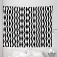 thumbnail image 1 of Asymmetrical Tapestry, Abstract Pattern of Monochrome Zigzag Chevron Bars Rhombuses, Fabric Wall Hanging Decor for Bedroom Living Room Dorm, 5 Sizes, Charcoal Grey and White, by Ambesonne, 1 of 1