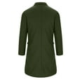 thumbnail image 4 of Turilly Trench Coats for Men Casual Button Solid Long Sleeve Pockets Turn Down Collar Outwear Coat Sizes M-XXXL, 4 of 5
