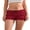 Red, variant on Women's Ruffle Shorts 3D Bow Lettuce Trim Elastic Waist Tiered Casual Bloomers Shorts for Summer