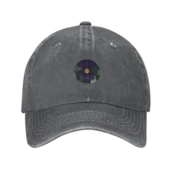 ZICANCN Adjustable Baseball Cap Women, Trees Moon Star Sky Cloud Hats for Men Adult Washed Cotton Denim Baseball Caps Fashion, Deep Heather