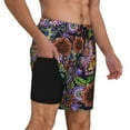 thumbnail image 3 of Haiem Vintage Floral Men'S Quick-Dry Swim Trunks: Comfortable Beach Shorts With Mesh Lining And Pockets - Ideal For Swimming And Sunbathing Xx-Large, 3 of 9