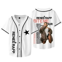 Renee Rapp Bite Me Tour 2025 Baseball Jacket Tee Women Men Fashion V-neck Short Sleeve T-shirts