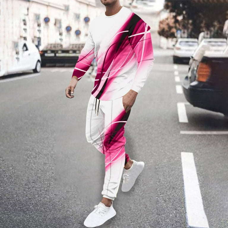 Stamzod Men s Tracksuit New Style Fashion Colorblock 2 Piece