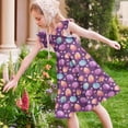thumbnail image 6 of Xdegoge Kids Girls's Easter Bunny Egg Dress Midi Tiered A Line Crewneck Ruffle Sleeve Tween Summer Sundress Flowy Flattering Lightweight Casual Holiday Party Theme Outfit for Teen, 6 of 7
