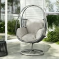 thumbnail image 3 of Gray Outdoor Chair With Swivel Nature, Pe And Iron Trait, Built Frame, 3 of 5