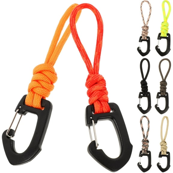 IDEANATEGRATE Keychain Lanyard Plastic 8Pack Strong Multifunctional Hook for Camping Gear