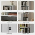thumbnail image 4 of ANHDAH Tall Bookcase with Doors, 4 Tier Modern Bookshelves with Storage for Home Office, Living Room, White,, 4 of 6