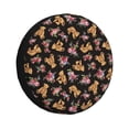thumbnail image 1 of Fotbe Rose Flower Bear Funda de Llanta de Repuesto con Estampado, Engrosada, Ajuste Universal para Jeep, Remolque, RV, SUV, Camión-14 inch, 1 of 6