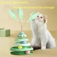 thumbnail image 2 of Interactive Cat Toy Octopus Spiral Track Roller With Spring Feather Teaser, 3-Layer Design To Encourage Natural Hunting Instinct, Self-Entertaining Puzzle For Kitten And, 2 of 4
