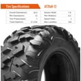 thumbnail image 2 of HALBERD ATV UTV Tires 25x8-12  25x10-12 6PR  All Terrain 4 Tubeless Off Road Tires Set of 4, 2 of 7
