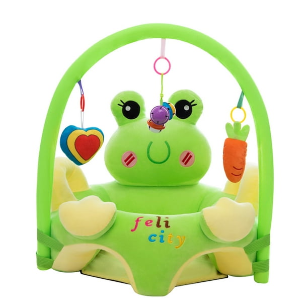 Funda de asiento de apoyo para sofá de bebé para aprender a sentarse, silla de felpa sin relleno (rana) Ehuebsd sin BPA