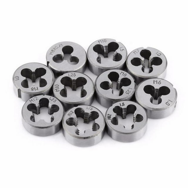 Guardoinrt Outil de Filetage Métrique Premium Durable HSS Matrices Efficace et Durable Argent M2.5 1Ensemble