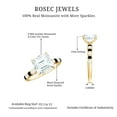 thumbnail image 5 of Rosec Jewels Asscher Cut Moissanite Solitaire Women with Lab Created Black Diamond, 10K Yellow Gold, US 4.50, 5 of 8