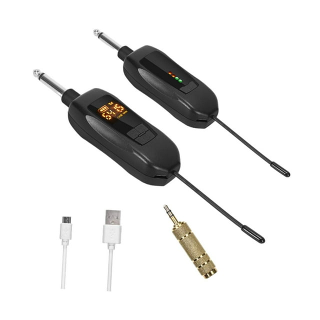 Receptor transmisor inalámbrico con pastilla de guitarra, ángulo ajustable de 45 degree, de micrófono inalámbrico para bajo eléctrico, instrumento