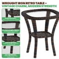 thumbnail image 5 of LazySunsets 3 Pieces Patio Furniture Set, Patio Swivel Rocker Chairs Set of 2, Wicker Outdoor Bistro Set with Rocking Chair, Beige/Brown, 5 of 8
