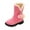 S4 Pink, variant on Girls Snow Boots,Girls' Autumn and Winter Snow Boots Thick Soles Non Warm Comfortable Solid Color Zipper Shoes,Size 12.5
