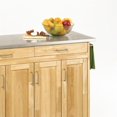 thumbnail image 2 of Pemberly Row Contemporary Wood Rolling Kitchen Cart in Brown, 2 of 15