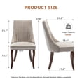 thumbnail image 2 of MIKIBAMA Modern Upholstered Accent Chair, Beige Velvet, Set of 2 for Dining Room, 2 of 6