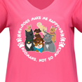 thumbnail image 3 of Inktastic Dogs Make Me Happy, Hoomans Not So Much-Cute Dog Family Women's Plus Size V-Neck T-Shirt, 3 of 4