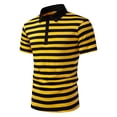 thumbnail image 5 of Men's Muscle Fit Golf Shirt Vintage Striped Soft Stretch Jersey Tee Color Block Collared Short Sleeve T-Shirts Athletic Slim Fit Summer Casual Beach Tops Lightweight, 5 of 9