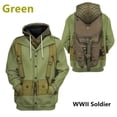 thumbnail image 3 of Sudadera con capucha de uniforme de soldado alemán de la Primera Guerra Mundial, sudadera con capucha de cosplay para hombre, ropa con estampado de bandera británica en 3D, sudaderas con emblema nacio, 3 of 5