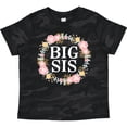 thumbnail image 3 of Inktastic Big Sis Rose Floral Wreath Sister Girls Toddler T-Shirt, 3 of 5
