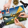 thumbnail image 4 of Scenery Cutting Board, Lake View Fishing Countryside Themed Trees and Reeds Work of Art Photo, Decorative Tempered Glass Cutting and Serving Board, Large Size, Multicolor, by Ambesonne, 4 of 5