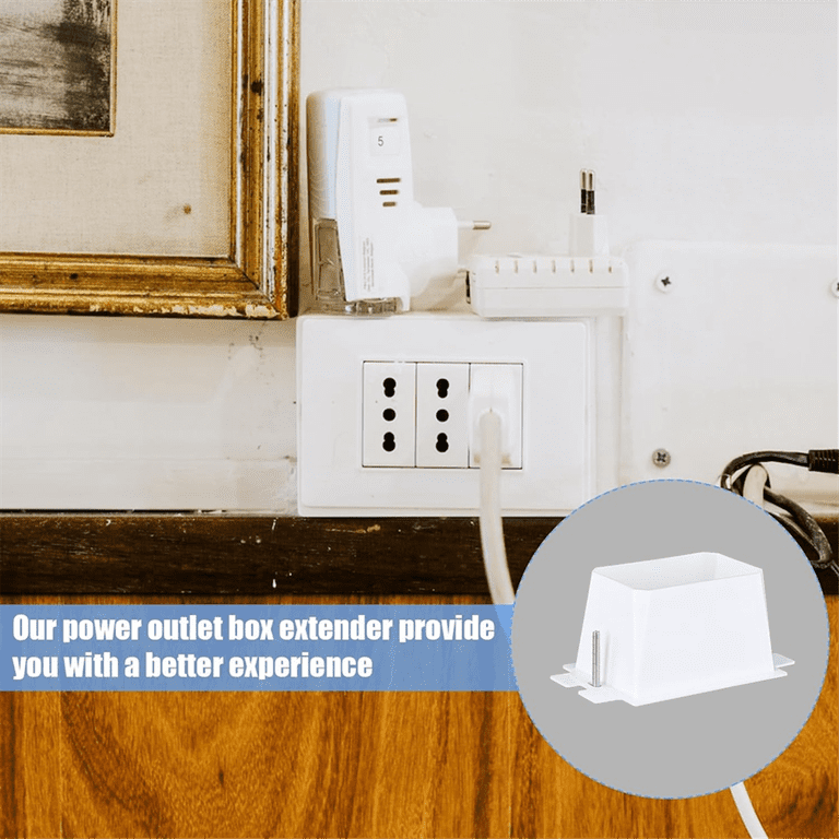6-Pack 1/4 Inch Single Gang Outlet Box Extenders – Yellow Plastic, Includes 12 Screws, For Electrical Switches & Outlets