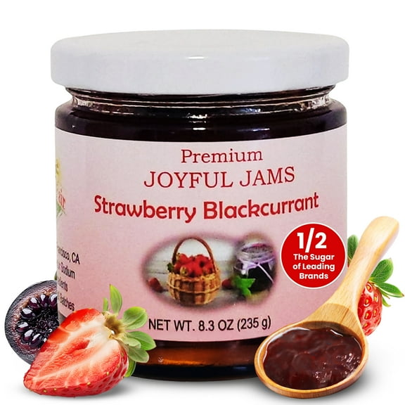 Gourmet - Fruitful Fair Premium Joyful Jams - Strawberry Blackcurrant Jam, 8.3 oz, 1 Jar