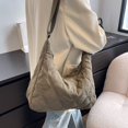 thumbnail image 3 of Femmes Nylon Sac à Bandoulière Design Coton Rembourré Sac à Main de Couleur Unie, 3 of 6