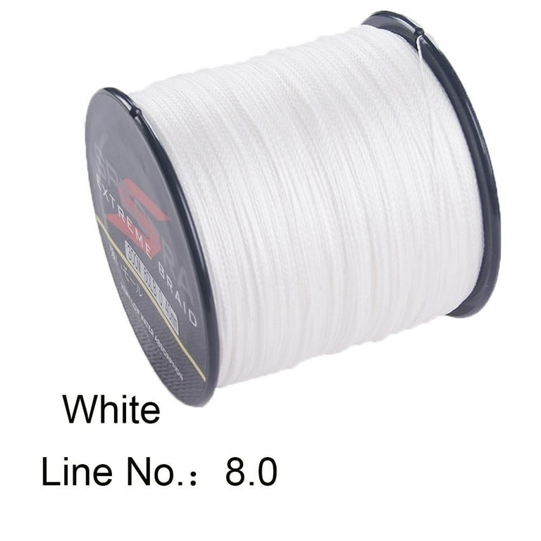 6-80LB Japan Rope Cord Angling Strong 4 Strands Multifilament Thread Tackle  Wire Sea Fishing Line WHITE LINE NO. - 8.0