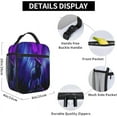 thumbnail image 3 of Wolf Lunch Box Insulated Thermal Reusable Lunch Bag Cooler Totes For Men Work Office Picnic Hiking, 3 of 10