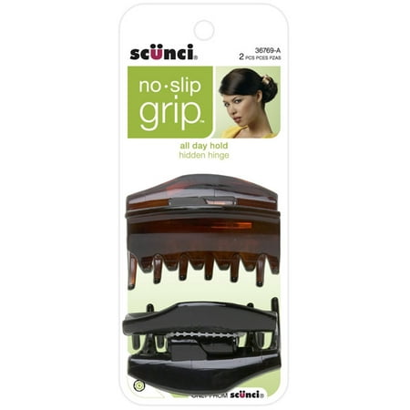 Scunci No-Slip Grip Cover Hinge Jaw Clips 2 ea