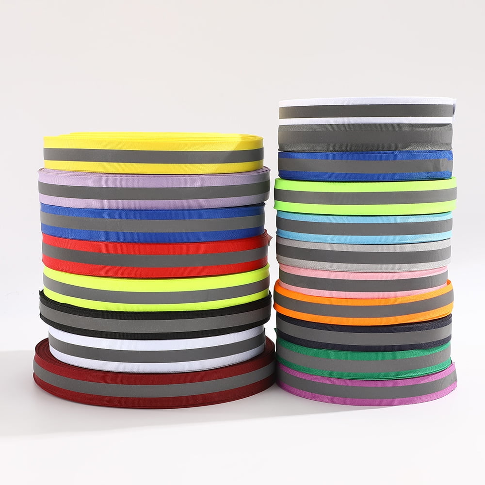 Namzi Reflective Ribbon Reflective Tape,Reflective Webbing,109 Yard Polyester Ribbon for Arts Crafts,Sewing Safety Decoration,Black
